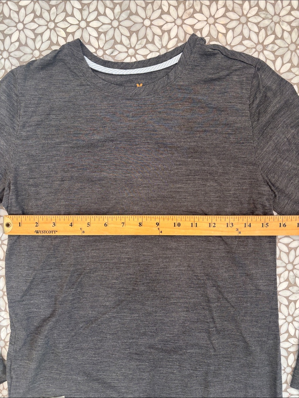 Women's Tracksmith Merino Wool Blend Harrier Long Sleeve in Charcoal Grey, Size - Picture 7 of 8